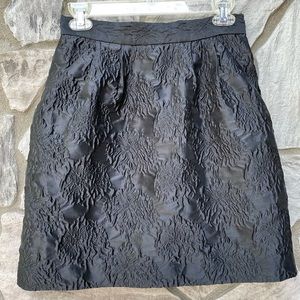 H&M Black Floral Mini Skirt Sz 6